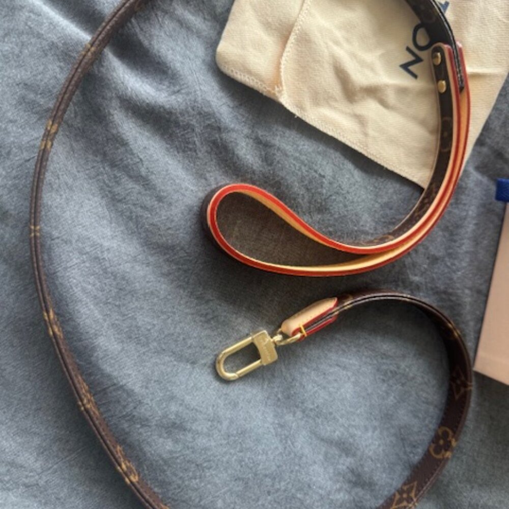 Louis Vuitton Monogram Brown & Red Dog Leash - Picture 6 of 7